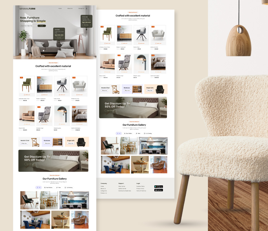 Minimal Furniture eCommerce Website