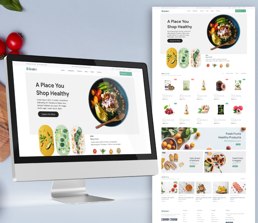 Healthy Grocery E-commerce Website