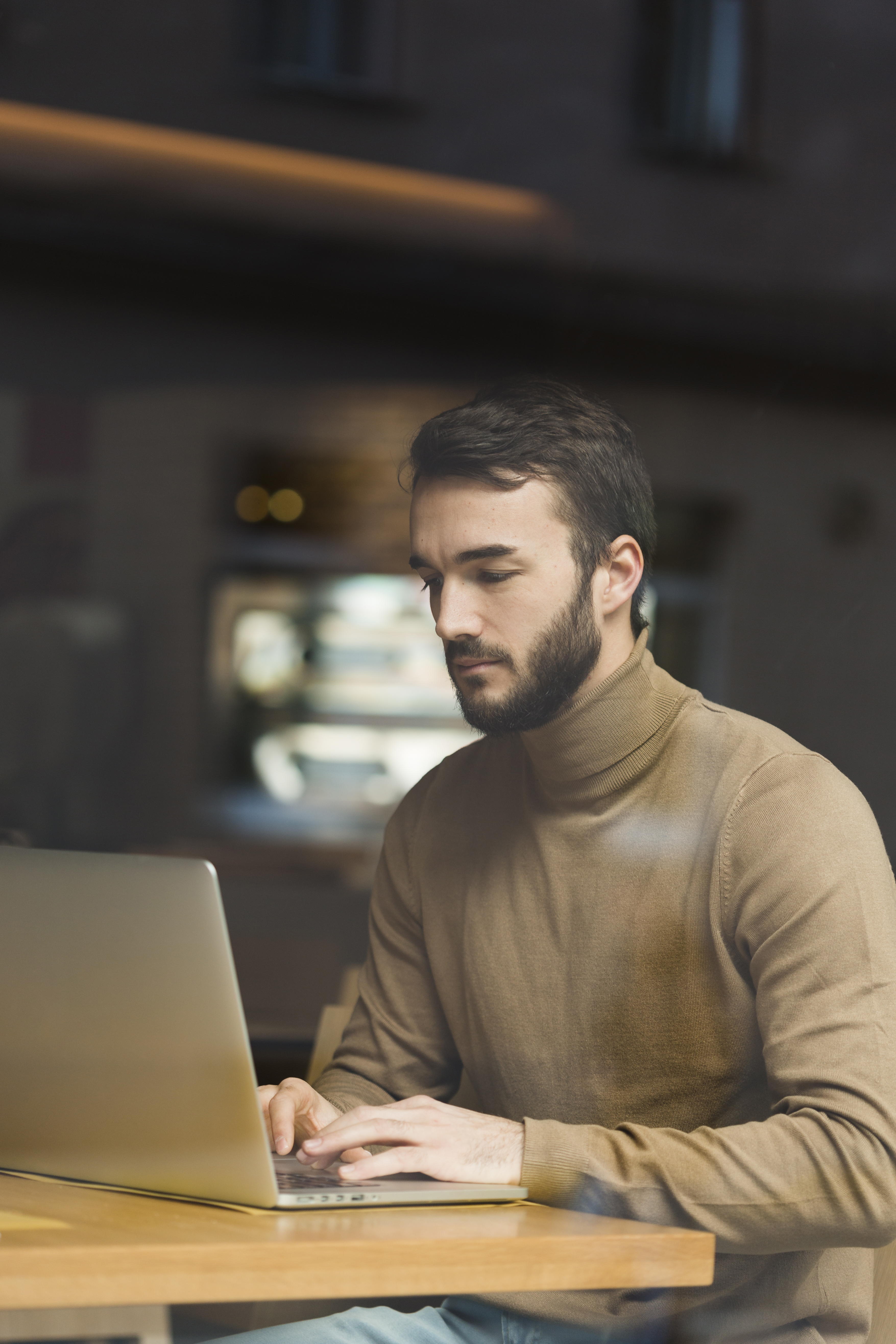Person working on laptop