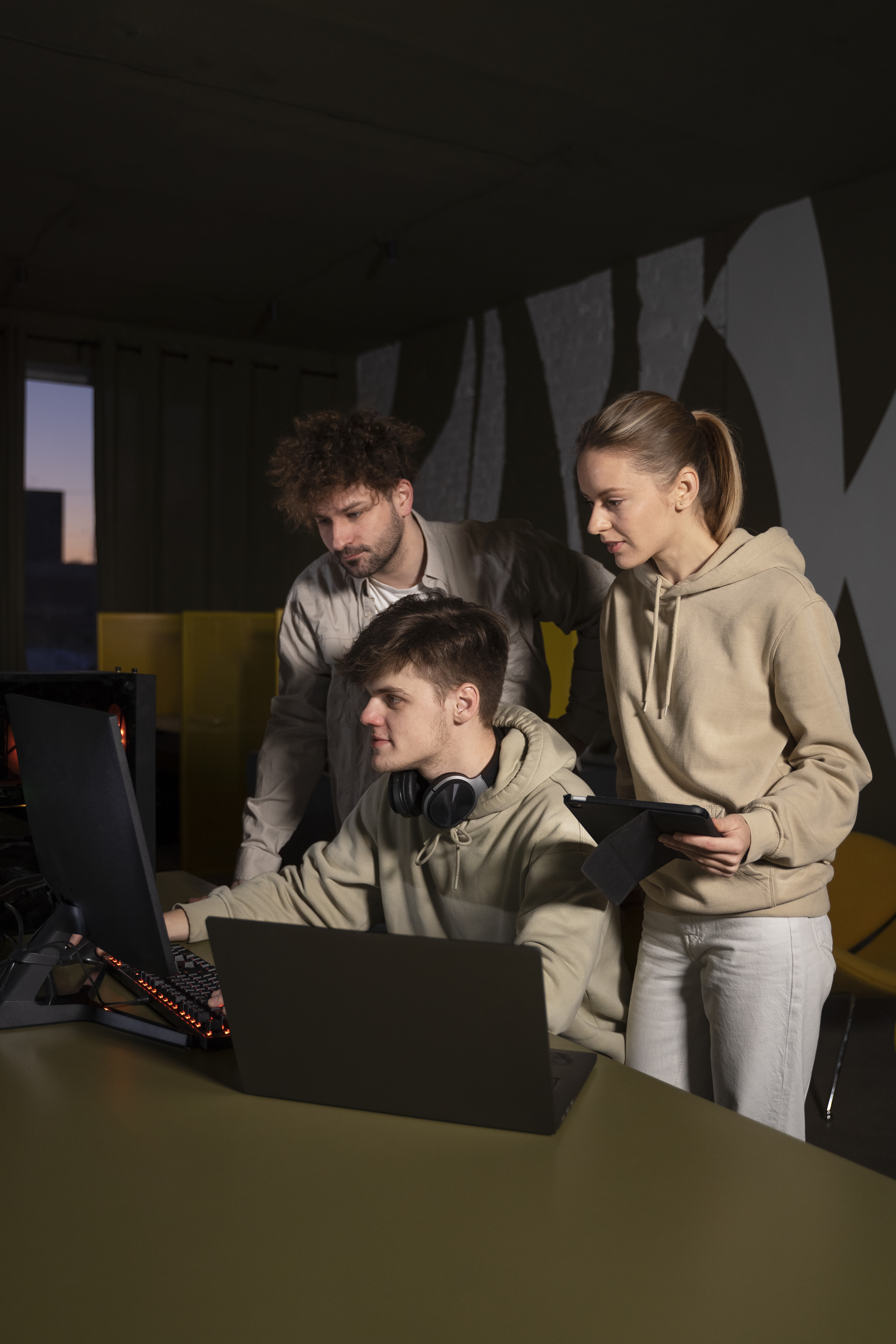 Person working on laptop